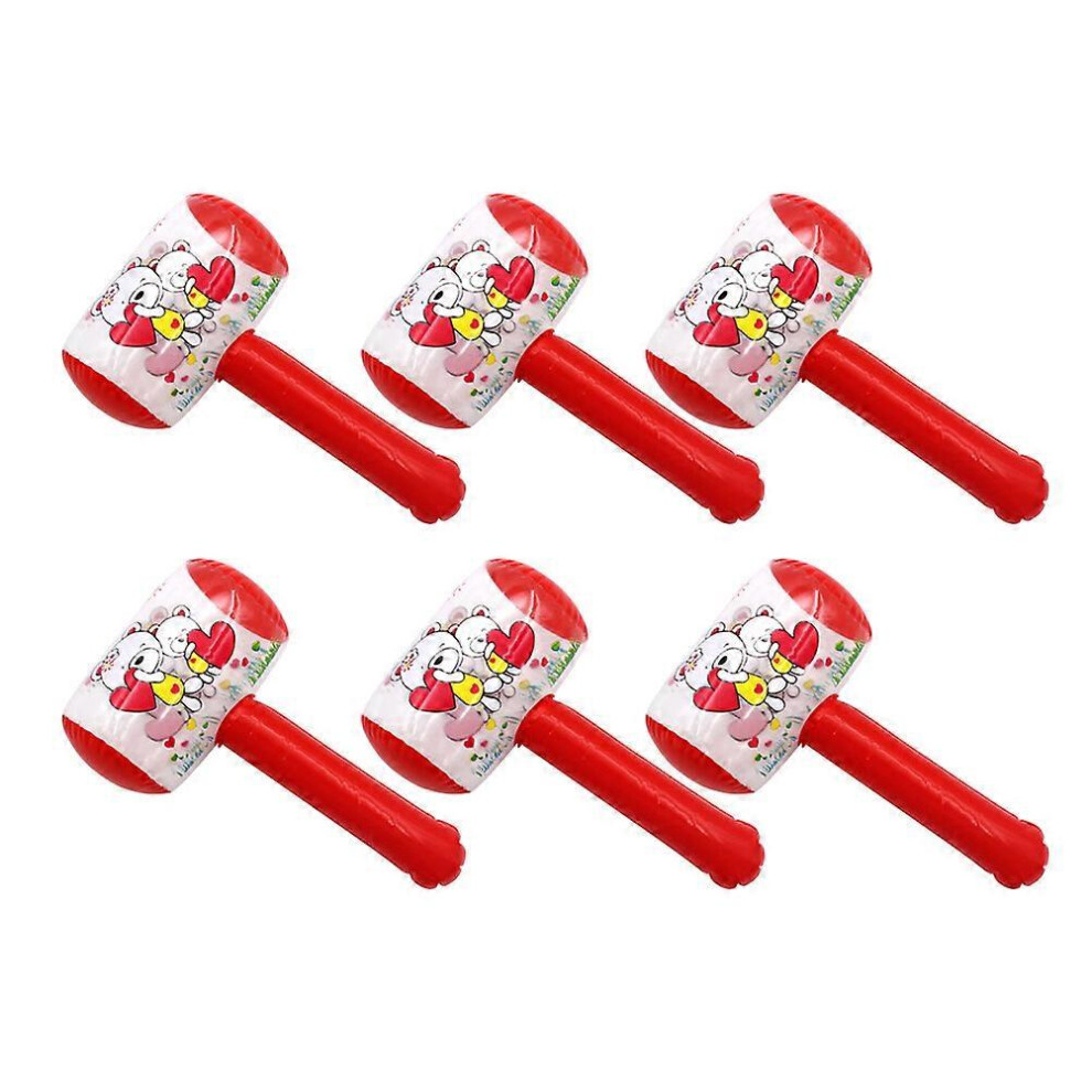 Kricely (As Show, One Size) 12Pcs Creative Inflatable Cartoon Pattern Playing Hammers For Kids Children (Random Style, Random Color)