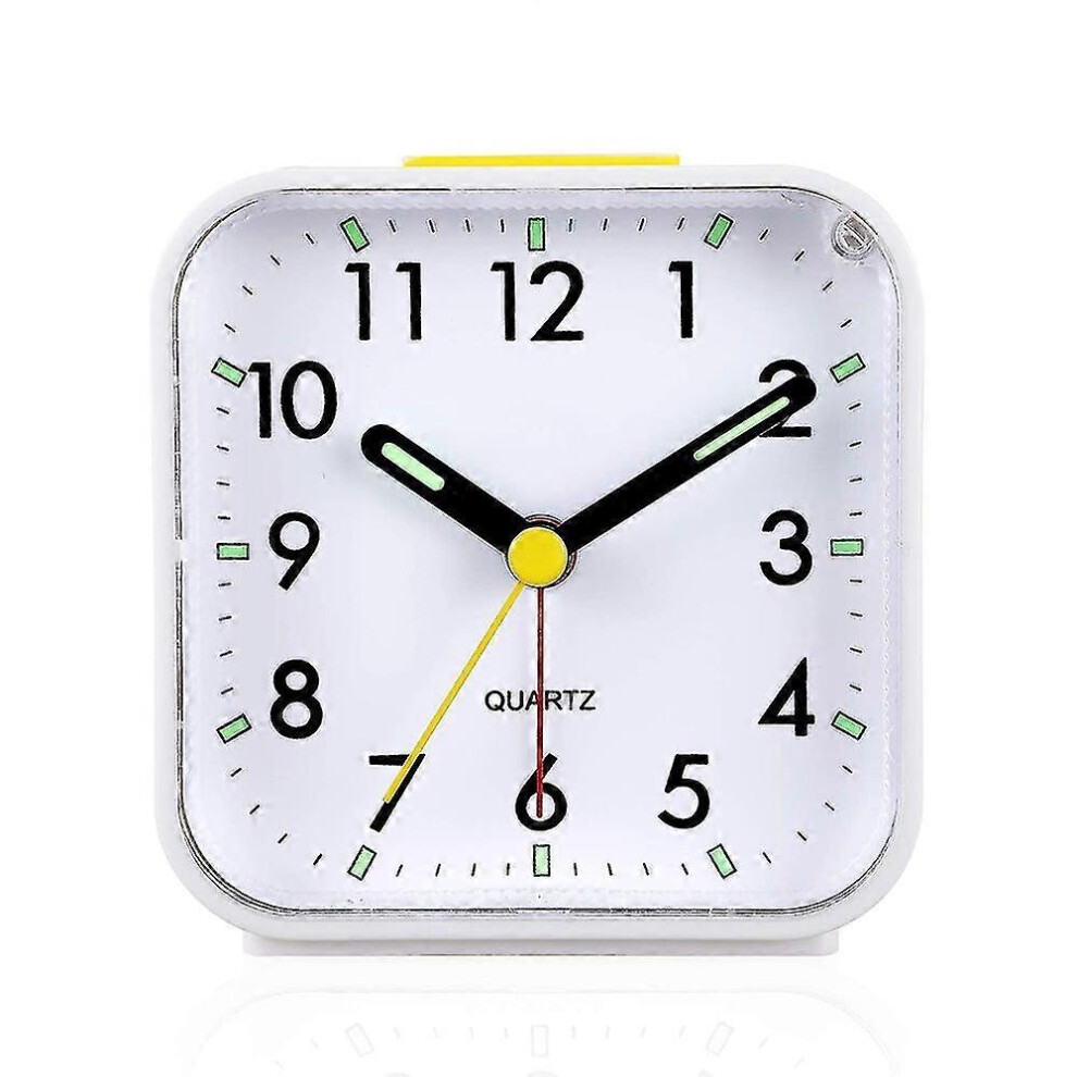 Konhill (As Show, One Size) Silent Analog Alarm Clock Non Ticking, Battery Operated Snooze