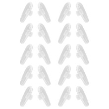 (As show, One size) LUOEM 10 Pairs Silicone Eyeglass Nose Pads Oval Glasses Bazoo Holds Nose Pad