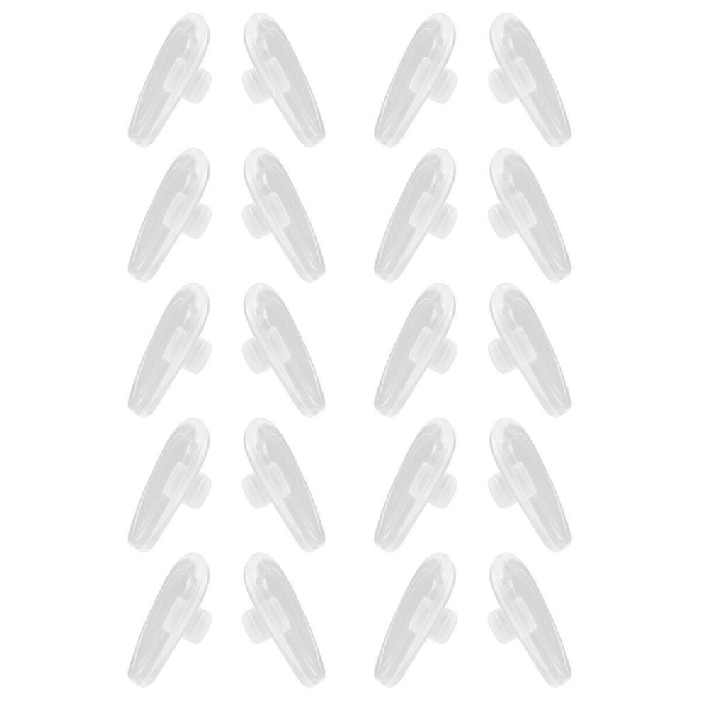 Kricely (As Show, One Size) Luoem 10 Pairs Silicone Eyeglass Nose Pads Oval Glasses Bazoo Holds Nose Pad
