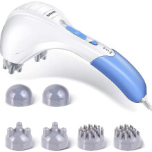 (As show, One size) Electric Back Massager , Handheld Massagers Double Head Deep Tissue Percussion Massages For Full Body Massage For Neck, Shoulder, Head, Foot, Leg, Val