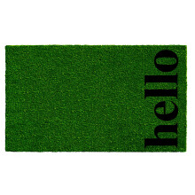 Calloway Mills 102661729GBB Vertical Hello Doormat Green/Black 17"""" x 29""""