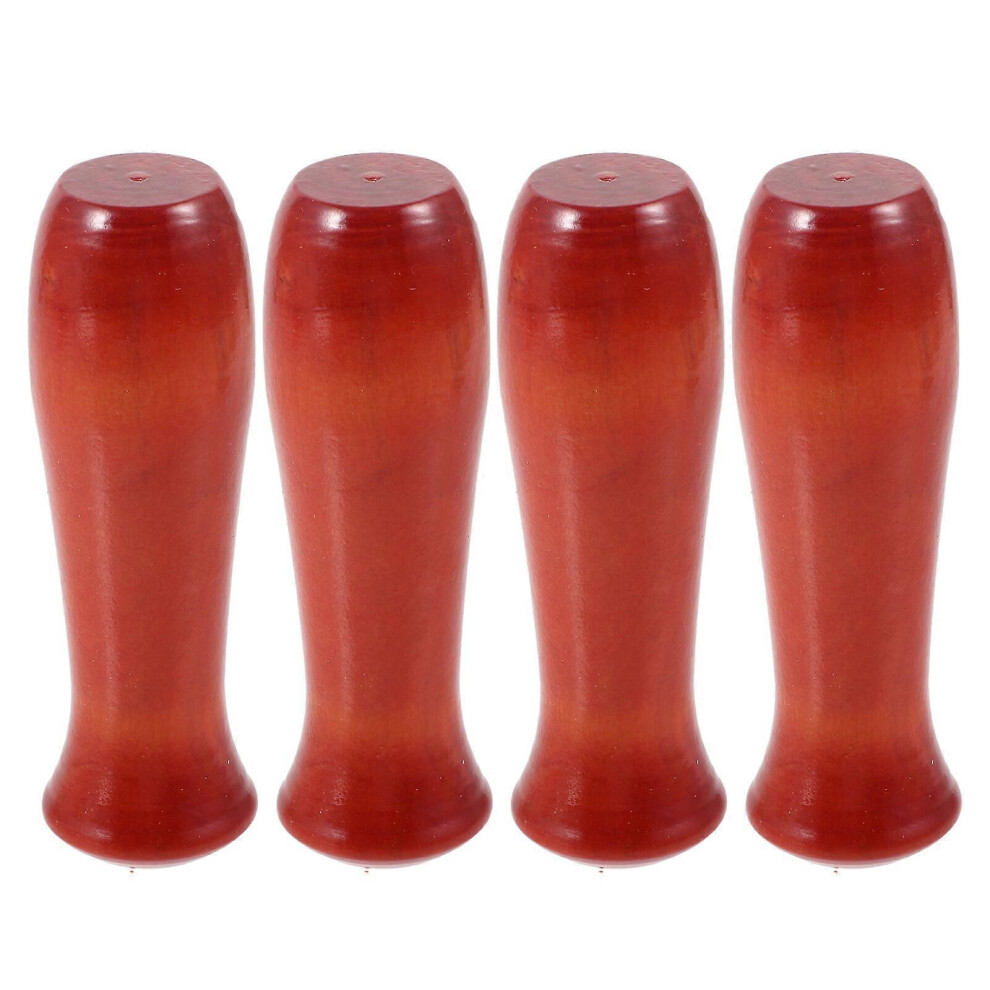 Kricely (As Show, One Size) 4Pcs Wooden Handles Ergonomic File Handle File Grip Handle Replacement File Handle