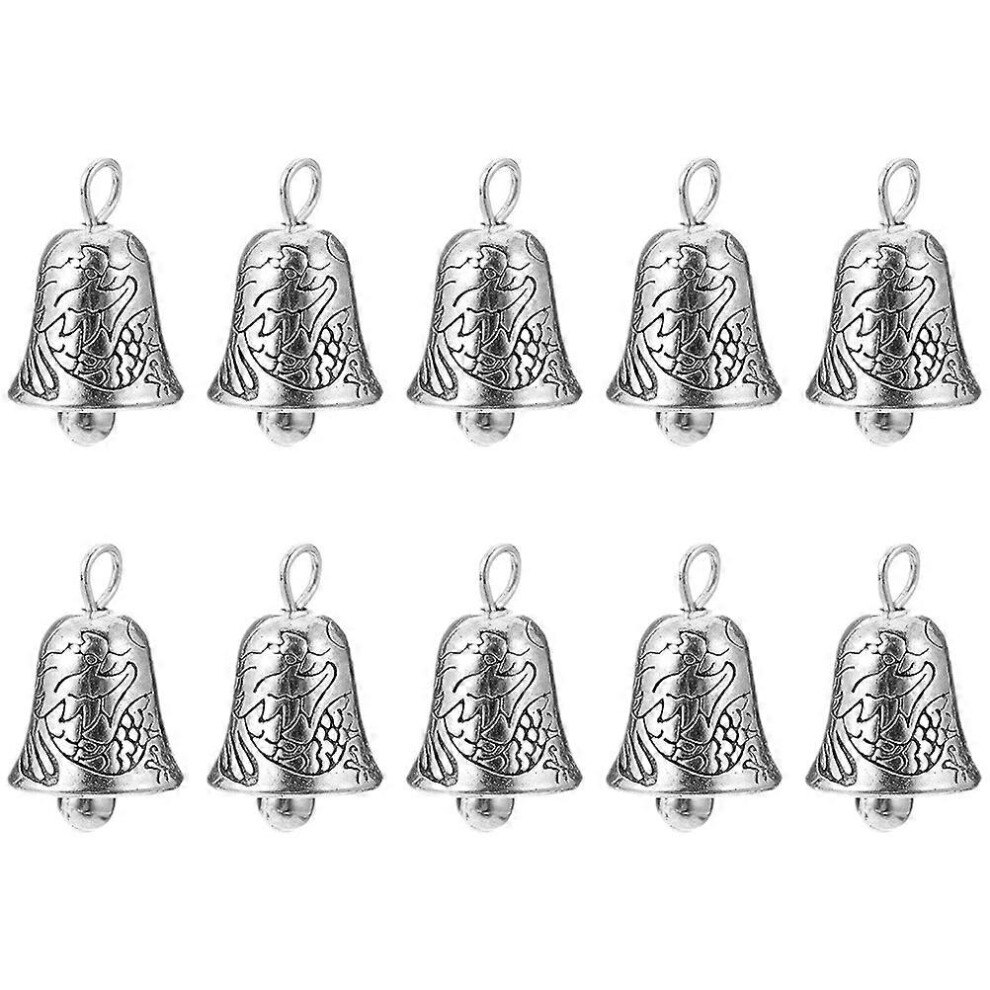 Kricely (As Show, One Size) 10Pcs Mini Bell Pendants Small Bell Pendant Crafts Bells Jewelry Making Bell Pendant Bell