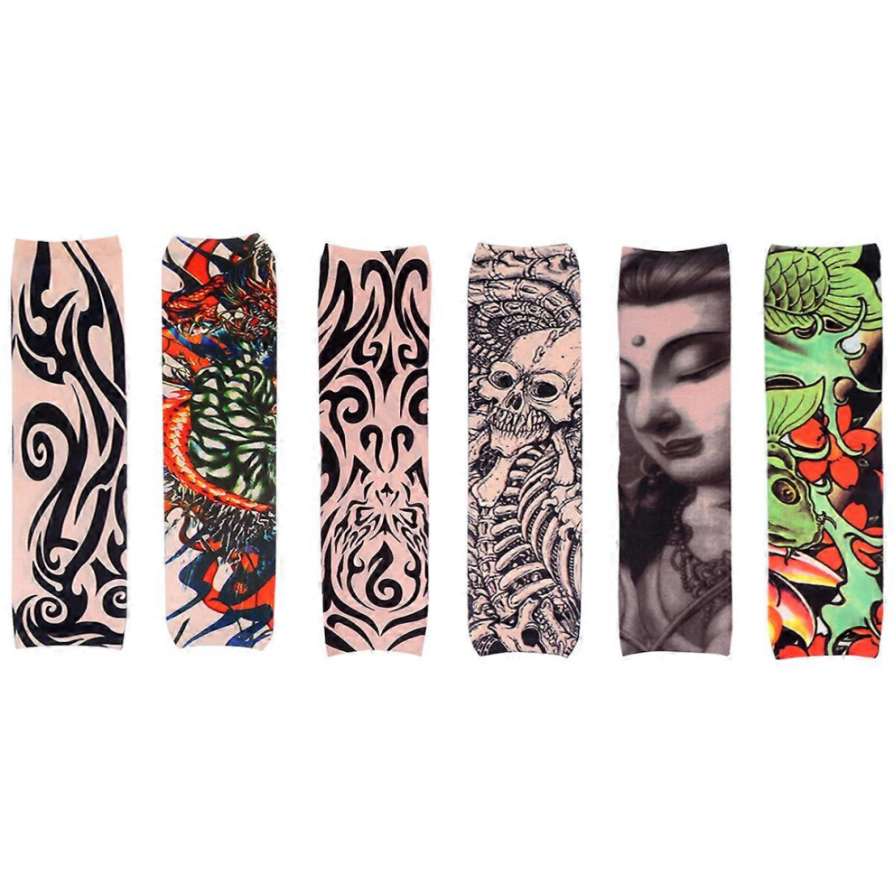 Kricely (As Show, One Size) 6Pcs Arm Sleeves Fake Temporary Cover Up Sleeves Arm Stockings