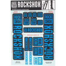 RockShox Fork Decal Kit 35mm Dual Crown Blue