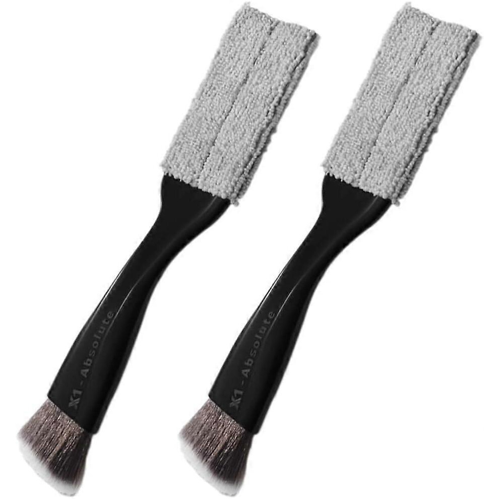 (As Show, One Size) Linjou 2Pcs Car Cleaning Brushes Mini Duster For Car Air Vent Auto Interior Detailing Brushes Automotive 5093442665987