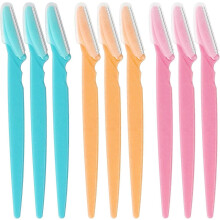 (As show, One size) LINJOU 9 Pcs Eyebrow Razors, Face Razors for Women, Facial Hair Remover and Trimmer