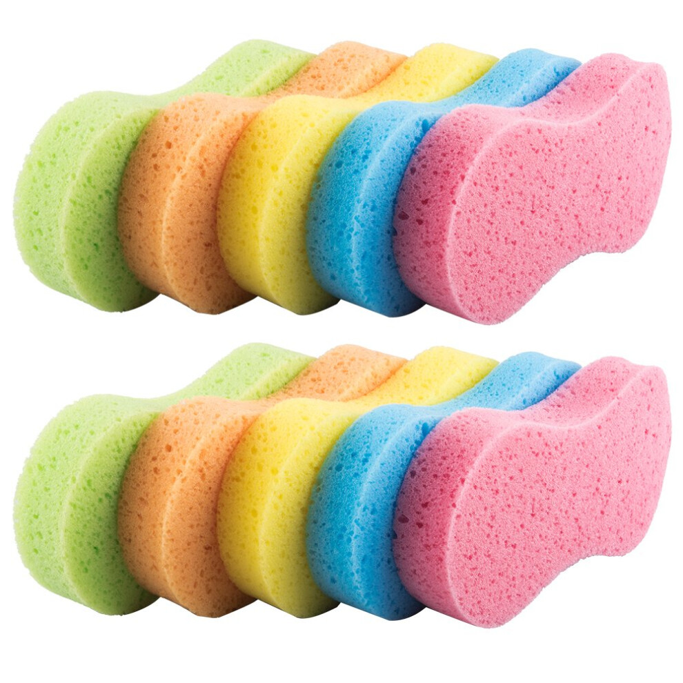 Huvai 10 Pack Car Wash Sponges Multi-Functional Sponge Multi-Color Cleaning Sponges With Vacuum Compressed Packing 613792017455