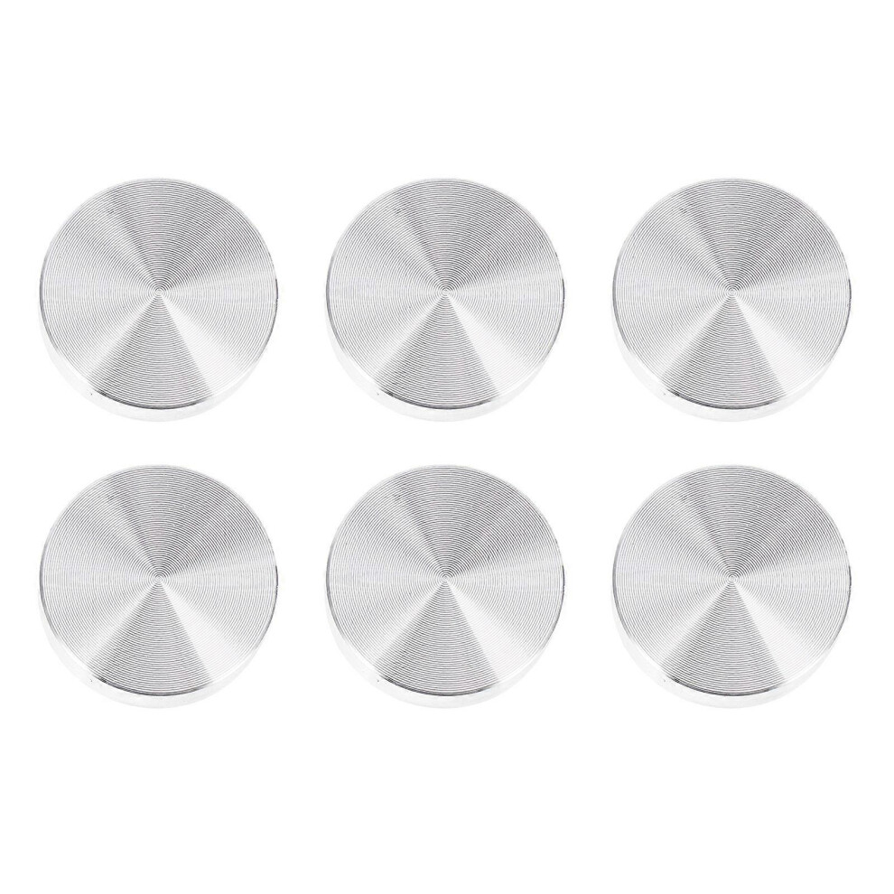 Kricely (As Show, One Size) 6Pcs Glass Table Tops Disc Hardwares Aluminum Disc 30Mm Thick Aluminum Discs
