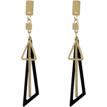 (129, One size) Heyone Fashion Simple Metal Triangle Dangle Earrings Vintage multilayer Geometric Dangle Drop Earrings Lightweight Statement Earrings for Women Girl