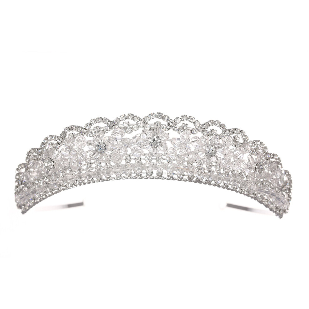 SAMKY Coiffe de mariage pour mari   e Diad   me de mari   e Couronne Strass Cristal Accessoires de cheveux pour femme
