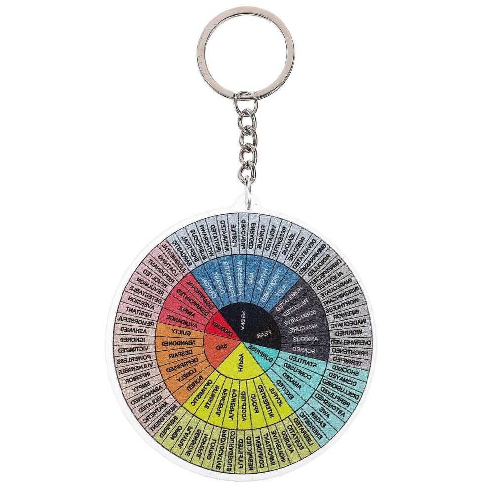 Kricely (As Show, One Size) Feelings Wheel Pendant Emotions Wheel Keychain Emotions Wheel Keychain Craft Keychain