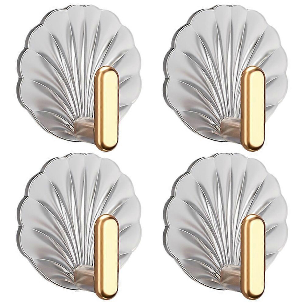 Kricely (As Show, One Size) 4Pcs Self Adhesive Wall Hooks Hanging Keys Hooks Towels Purses Hats Caps Storage Hooks