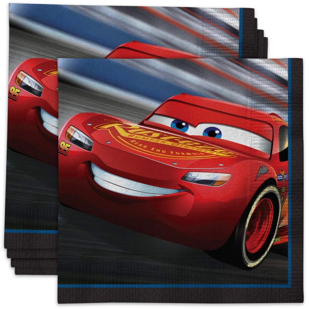 Unieke 59921 Disney Cars 3 | Servetten Voor Drankjes | 16 Stuks-image