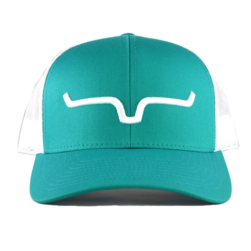Kimes Ranch Men's White Caps Adjustable Snapback Weekly Trucker Hat/Teal