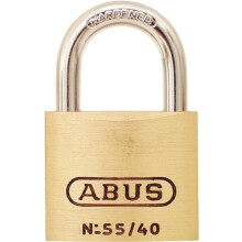ABUS 55/40 B KD 1,5-calowa, solidna, mosiezna klσdka na kazda pogode z szekla ze stali hartowanej, z rσzna klσdka na klucz - 2 szt.