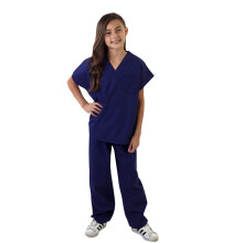 Uniformes naturais infantil cenas de touch-role cen   rio conjunto de figurinos (True Navy Blue 12/14)