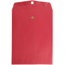 JAM PAPER 10 x 13 Open-End-Katalog farbige Umschlge mit Verschlussverschluss  Rot recycelt  50/Packung