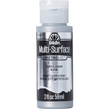 Folkart vopsea metalica cu mai multe suprafe?e n culori asortate (2 oz) platina metalica