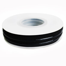 Cinta el?stica de 15 mm con doble respaldo de silicona para accesorios de costura de prendas - 5 yardas por rollo (negro)