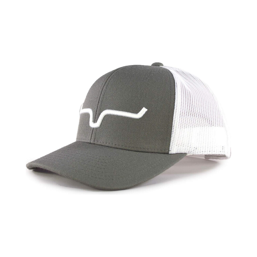 Kimes Ranch Men's White Caps Adjustable Snapback Weekly Trucker Hat/Charcoal