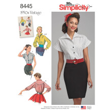 Simplicity Vintage Tops Vest Jassen Jassen Kunst en Ambacht Naai Sjabloon Maten 1624