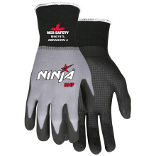 MCR Safety Ninja BNF N96797XS tyhanskat 15 Gauge NylonSpandex Shell hengittv nitriilivaahto (BNF) pllystetty kmmen ja sormenpt grippipisteill