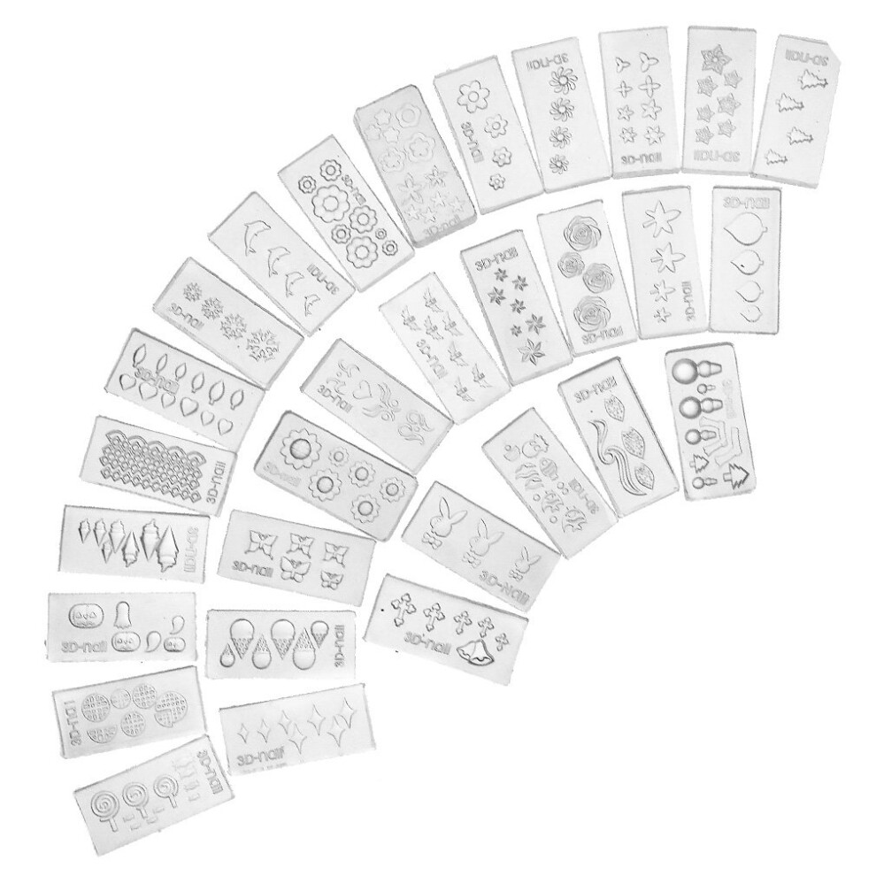 Sing F Ltd Canta F Ltd New 30 Style Durable 3D Acrilico Stampo Per Decorazione Nail Art Design In Silicone-image