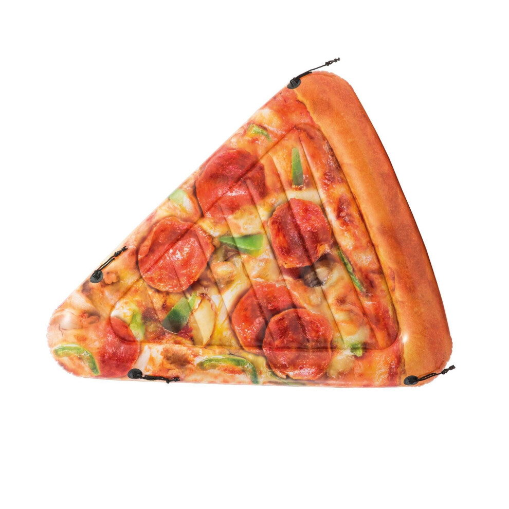 Tapis flottant gonflable g   ant en forme de tranche de pizza Intex pour lac, plage ou piscine