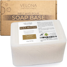 velona 5 LB - Sheaboter - Smelt- en gietzeepbasis SLS/SLES-vrij | Natuurlijke repen voor het beste resultaat bij het maken van zeep