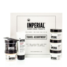 Variedade de viagens de barbeiro imperial/conjunto de presentes no estilo de cabelo transmitido -gel de fibra cl ssica e pomada de pomada de poma