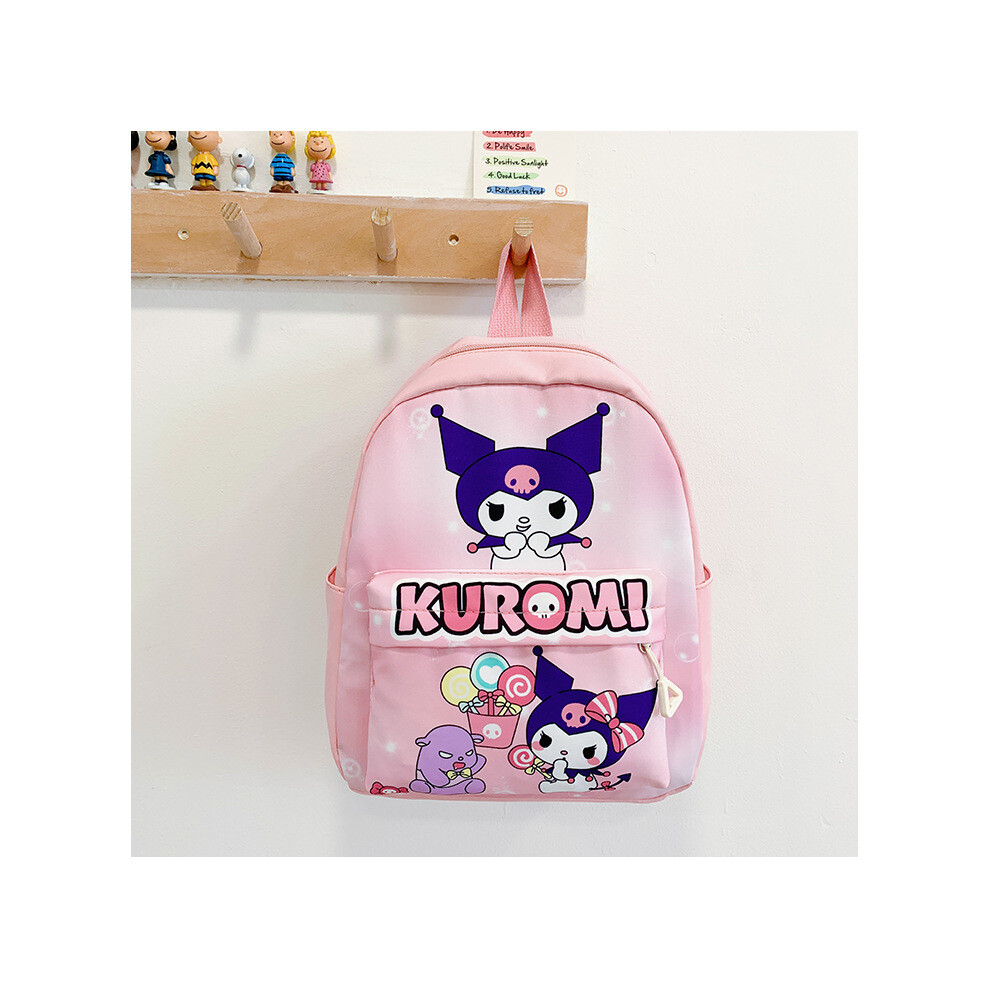 (Pink) Childrens Kuromi Sanrio Backpack Girl Cartoon Schoolbag Travel Backpack Leisure-image-OPC-PG9FHXS-NEW
