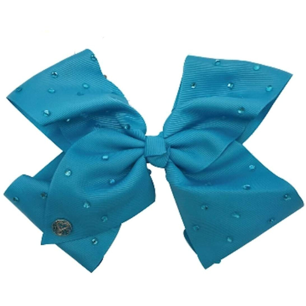 UPD JoJo Siwa Large Cheer Hair Bow Turquoise WRhinestones  Multi
