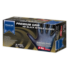 Premium Guard - Nitrilhandsker Heavy Duty 8 mil engangs pulverfri sorte 50 handsker pr. Boks (X -Large)