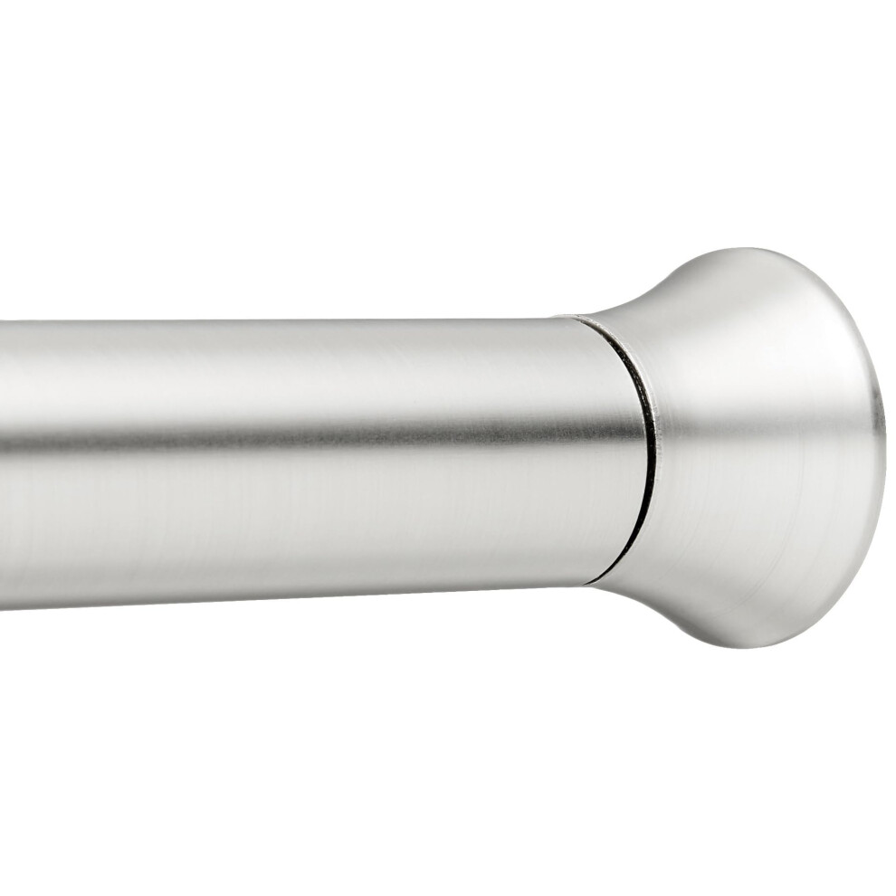 Amazon Basics Easy to Install Spring Tension Curtain Rod, Adjustable 24-36" Width - Nickel, Classic Finial, 7 Pound Weight Capacity