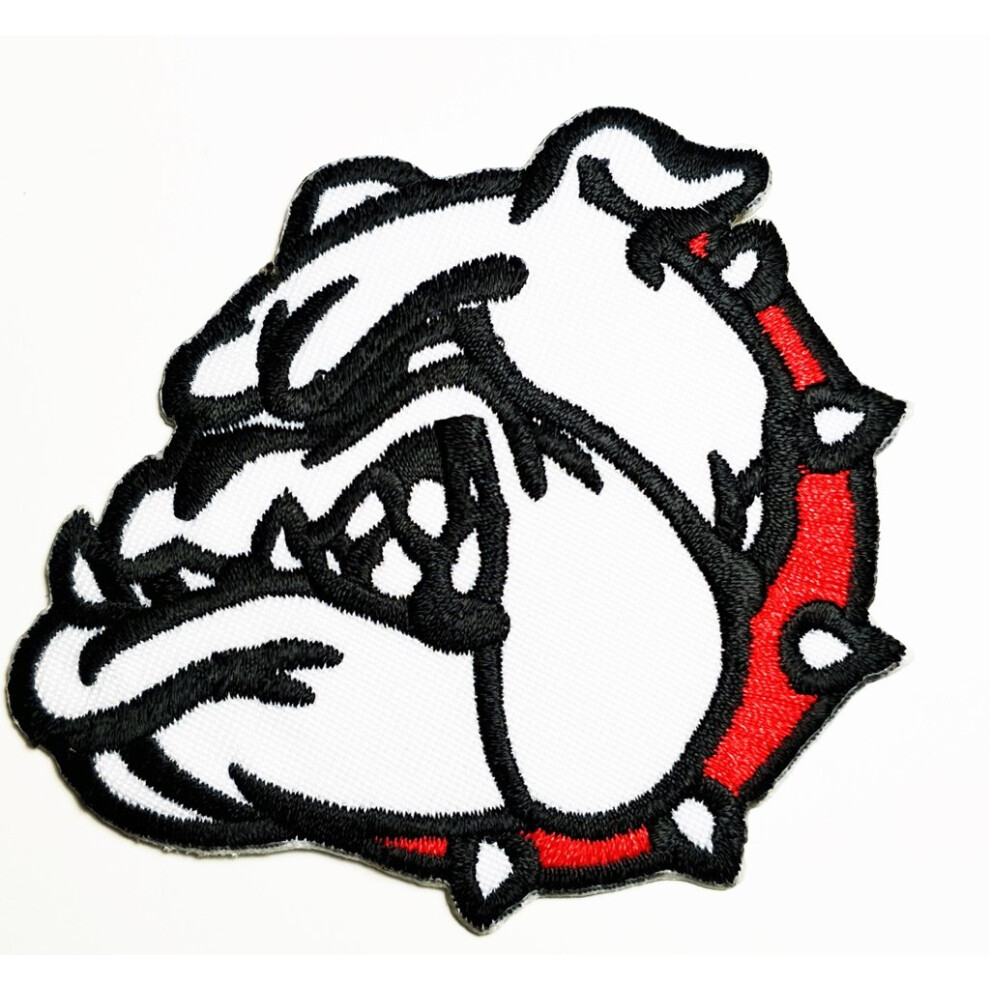 HHO Rode Witte Pitbull Bulldog Hond Patches Borduur DIY Patches, Schattige Applique Voor Kids Tassen Jassen Broeken Kleding