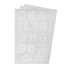 Buchstaben und Zahlen zum Aufbgeln, 4,4 cm, weies Transferpapier fr Kleidung (wei  3 Blatt)