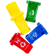 Lixo de lixo de nunkitoy pode brinquedo lixo lixo de lixo mini -cal ada ve culo lixo lixo lixo timo para crian as crian as pequenas