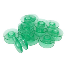 YEQIN 4123078-G transparente grüne Kunststoffspulen, passend für HUSQVARNA VIKING usw. Nähmaschinen (20 Stück)