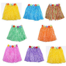 HLJgift Confezione da 8 gonne hula a fiori per bambini Luau (colori assortiti)