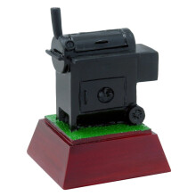Decade Awards BBQ Smoker Resin Trophy- 4 palce vysok | Gravrovan BBQ Grill Award prizpusobit nyn