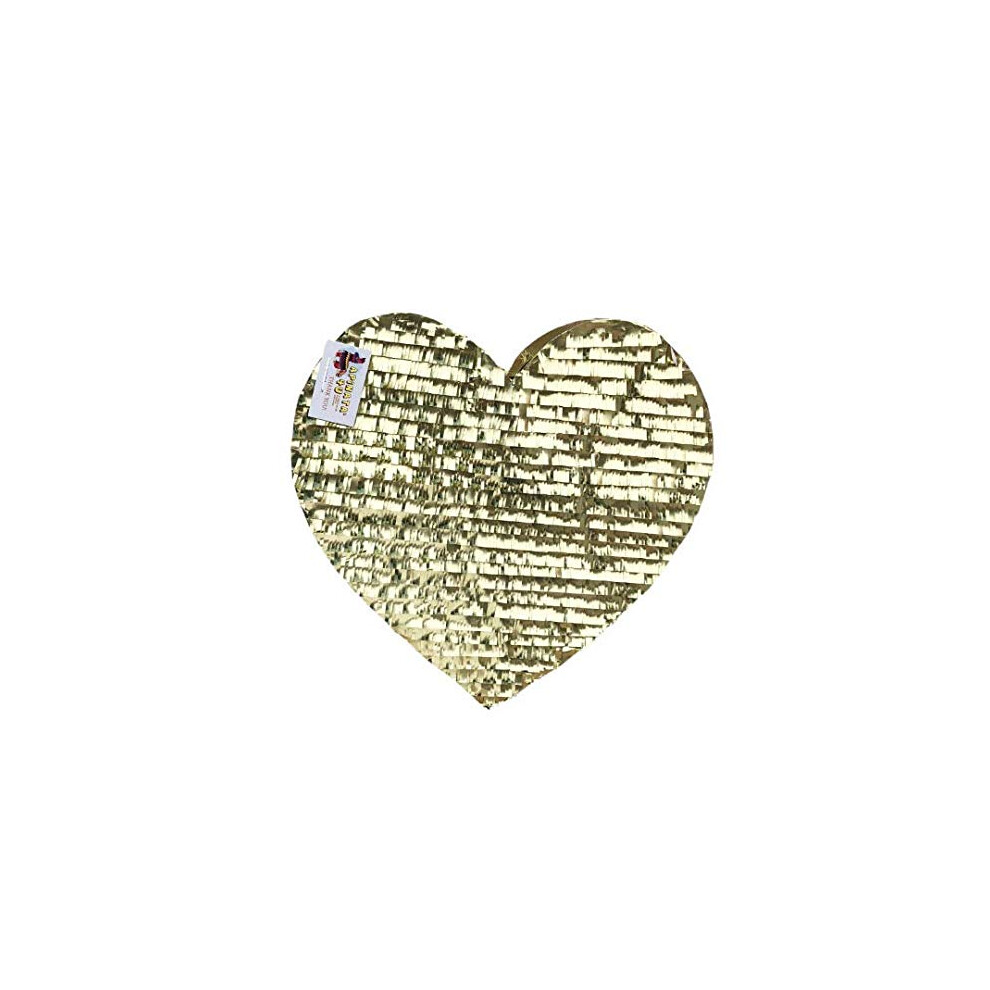 Pinata en forme de c   ur     franges dor   es de 19 pouces, d   coration de f   te de mariage, douche nuptiale, anniversaire