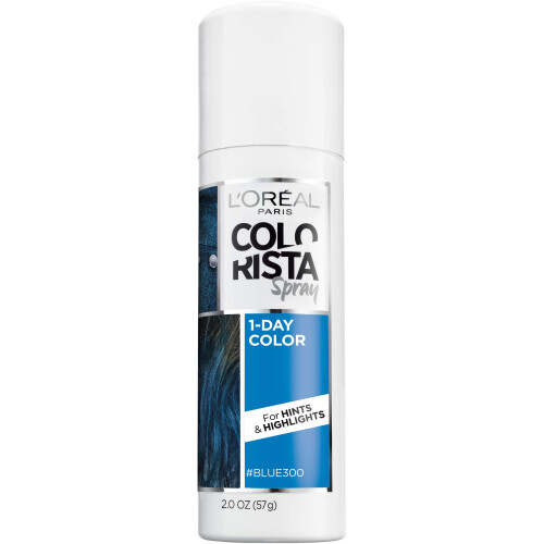 L'Oreal Paris Colorista 1-Day Πλενόμενο Σπρέι Χρώματος Μαλλιών, Μπλε, 2 Ουγγιές