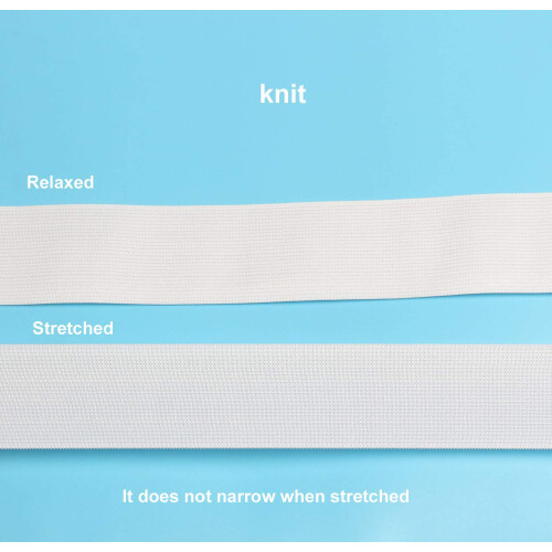 2-tums vit stickad elastisk spole bred tung stretch elastisk band 5 varv 2