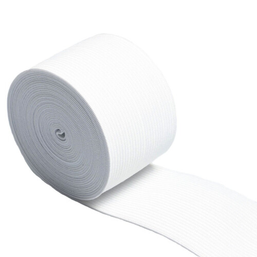 2-tums vit stickad elastisk spole bred tung stretch elastisk band 5 varv 1