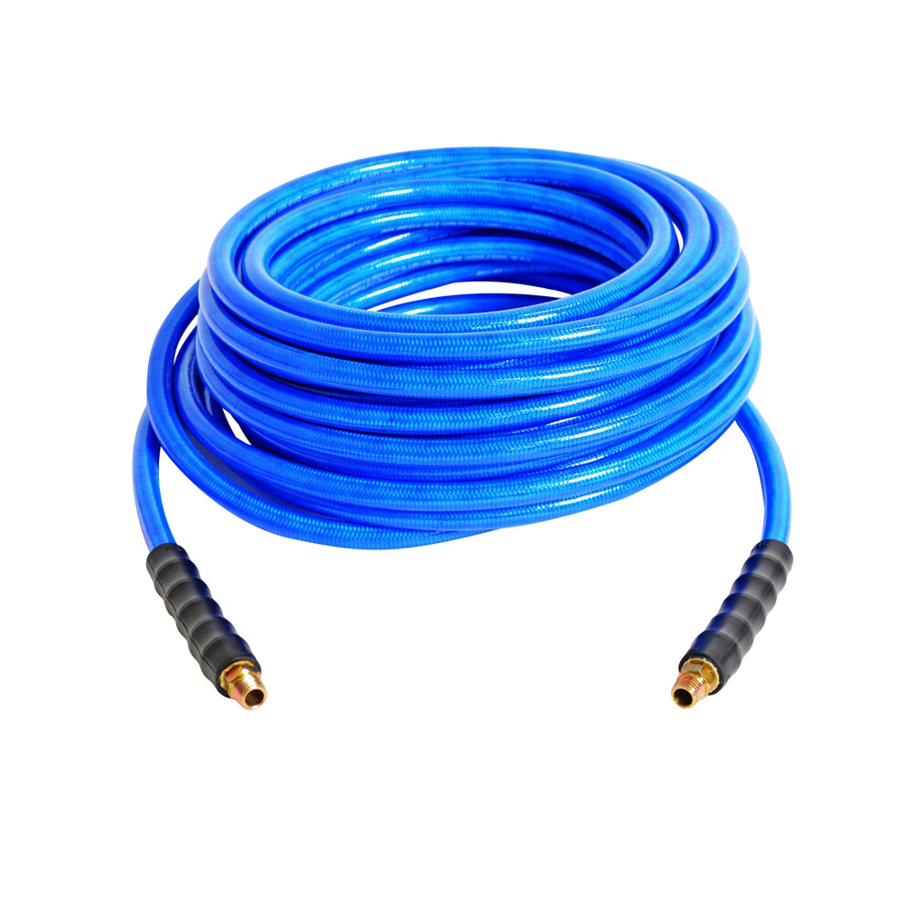Tuyau de nettoyage de tapis OEM Industries 30140 pour utilisation avec eau chaude et froide 3000 PSI 1/4 pouce par 25 pieds Bleu