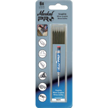 Markal  96273  bruchsichere Nachfllungen fr Markal Pro Holder #96270, 2,8 mm Durchmesser x 125 mm Lnge, Graphitfarbe  6er-Pack