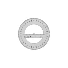 Pacific Arc de 8 polegadas de 360 graus de transferidor circular de pl   stico transparente