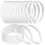 50PCS Amersumer 1/2" Fasce per Capelli Plastiche Senza Denti (Nero) (BIANCO) 1